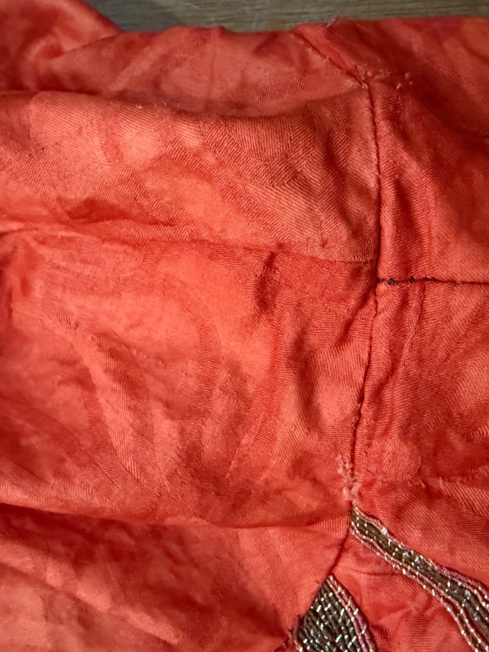 Unique, handmade orange embroidered jacket. - Picture 10 of 11